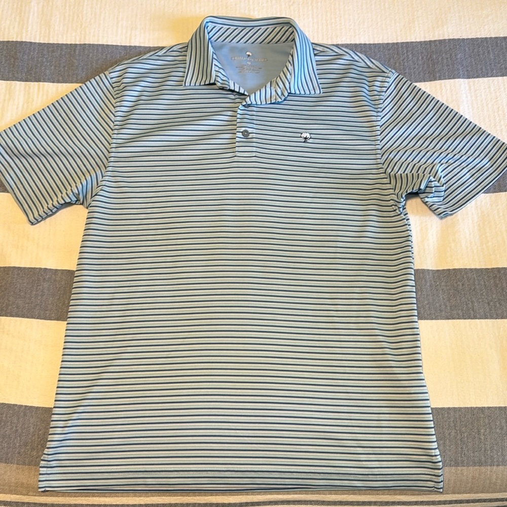 Men’s size medium striped southern shirt polo